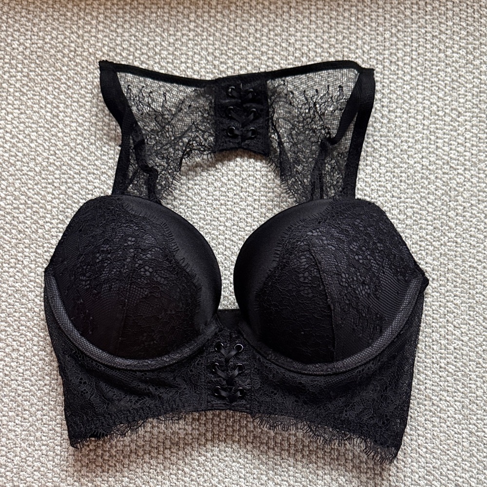 Victoria's Secret Black Lace Push-Up Bra